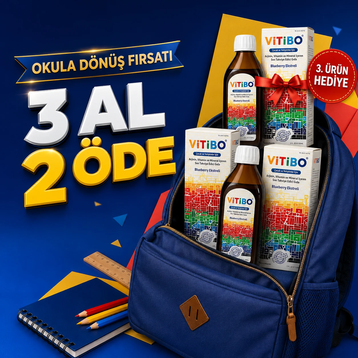 Vitibo Okula Dönüş Fırsatı, 3 Al 2 Öde