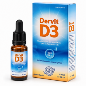 Dervit Vitamin D3 Hindistan Cevizi Yağında Damla 10 ml